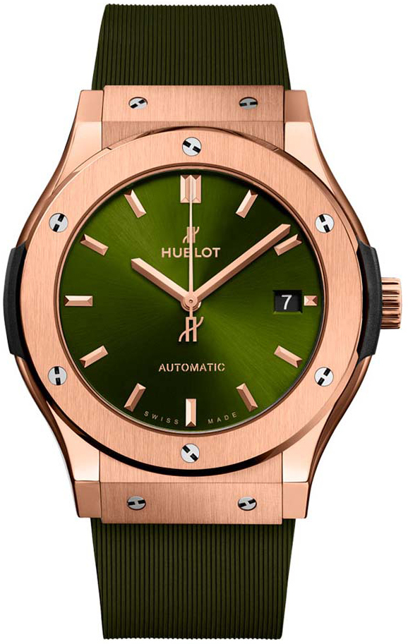 Hublot Naisten kello 581.OX.8980.RX Classic Fusion Vihreä/Kumi Ø33