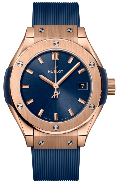 Hublot Naisten kello 591.OX.7180.RX Classic Fusion Sininen/Kumi Ø29