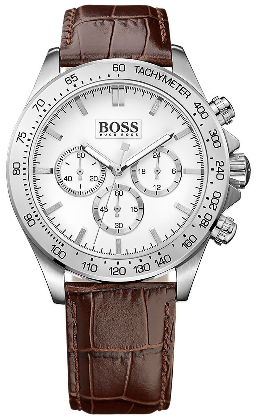 Hugo Boss Ikon Miesten kello 1513175 Valkoinen/Nahka Ø44 mm