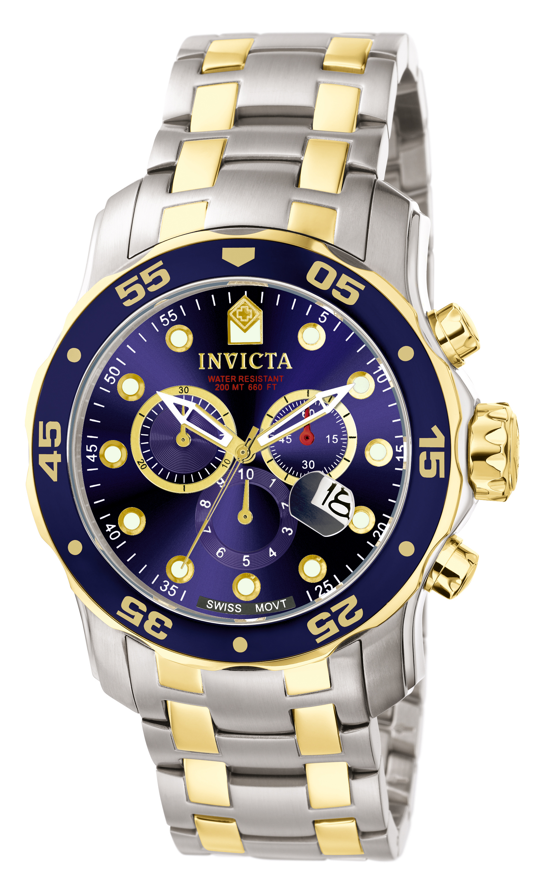 Invicta Miesten kello 0077 Pro Diver Sininen/Teräs Ø48 mm