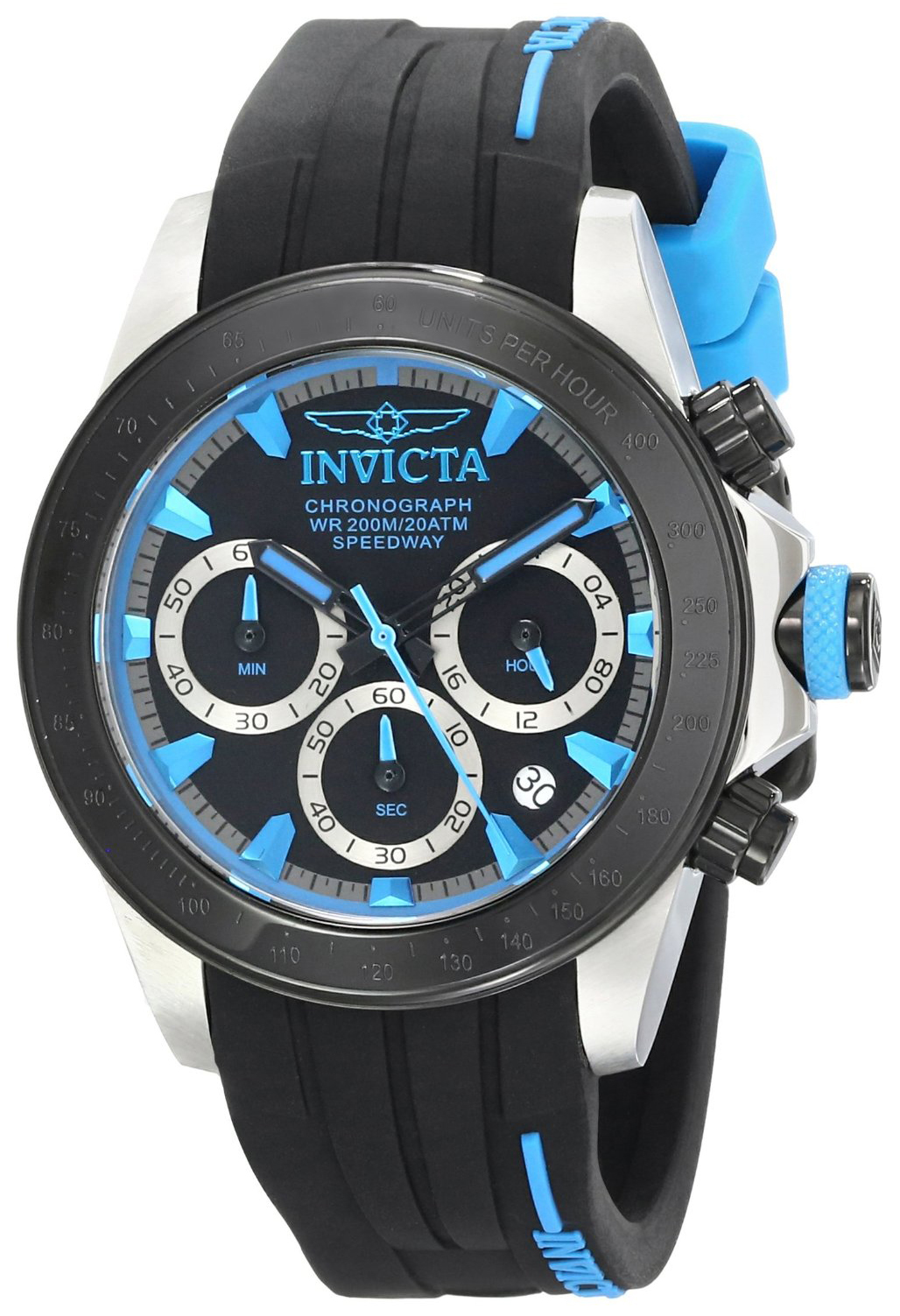 Invicta Speedway Miesten kello 17193 Musta/Kumi Ø40 mm