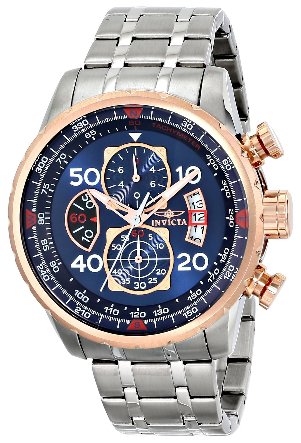 Invicta Miesten kello 17203 Aviator Sininen/Teräs Ø48 mm