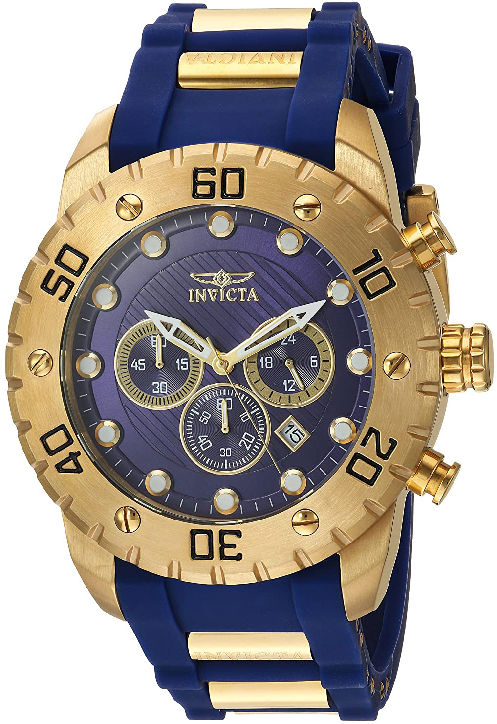 Invicta Miesten kello 20280 Pro Diver Sininen/Kullanvärinen teräs