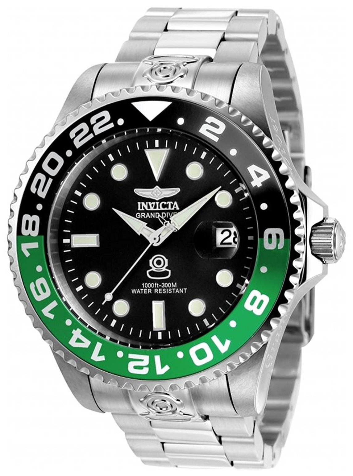 Invicta Miesten kello 21866 Grand Diver Musta/Teräs Ø47 mm
