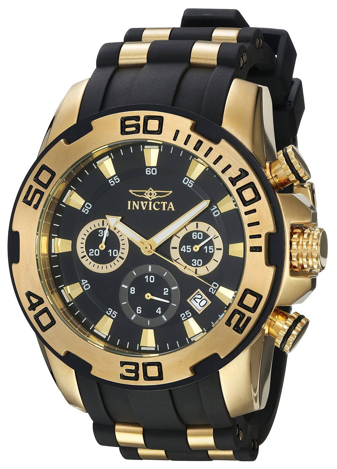 Invicta Pro Diver Miesten kello 22312 Musta/Kullansävytetty teräs