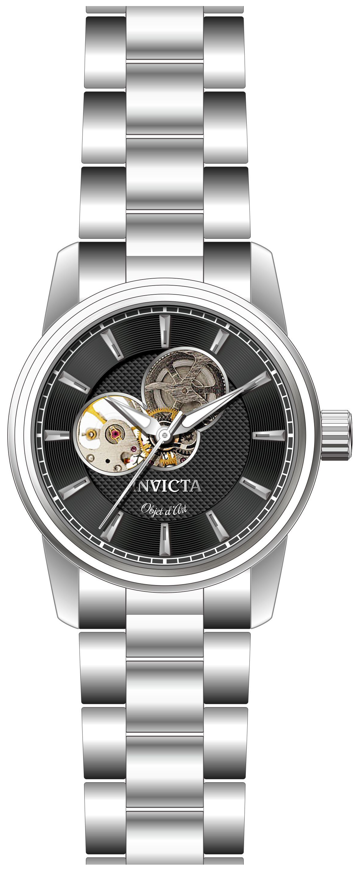 Invicta 99999 Miesten kello 27559 Musta/Teräs Ø44 mm