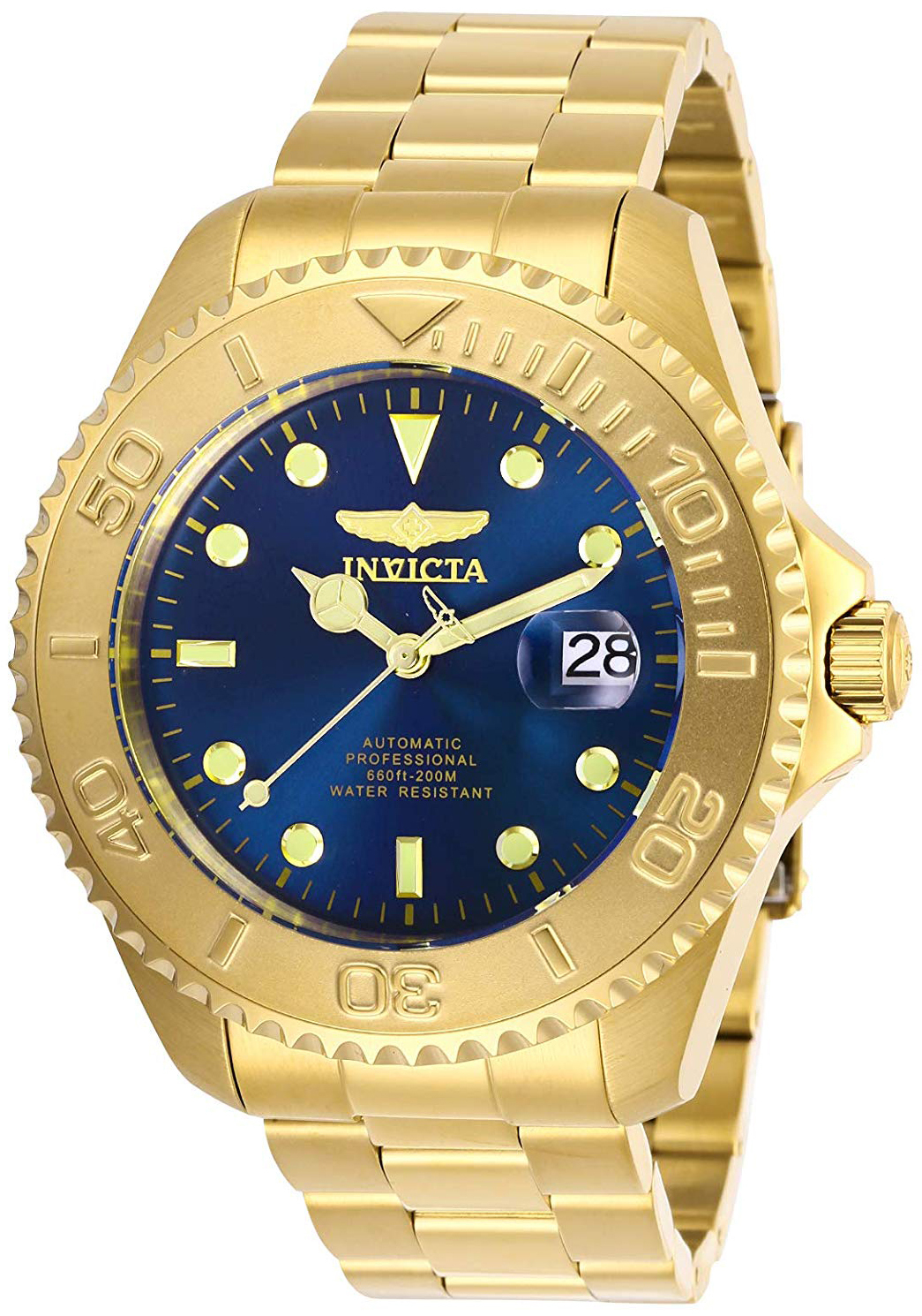 Invicta Miesten kello 28951 Pro Diver Sininen/Kullansävytetty teräs