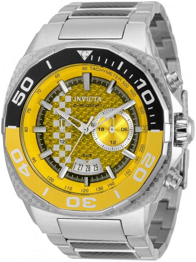 Invicta 99999 Miesten kello 33196 Keltainen/Hiilikuitua Ø51 mm