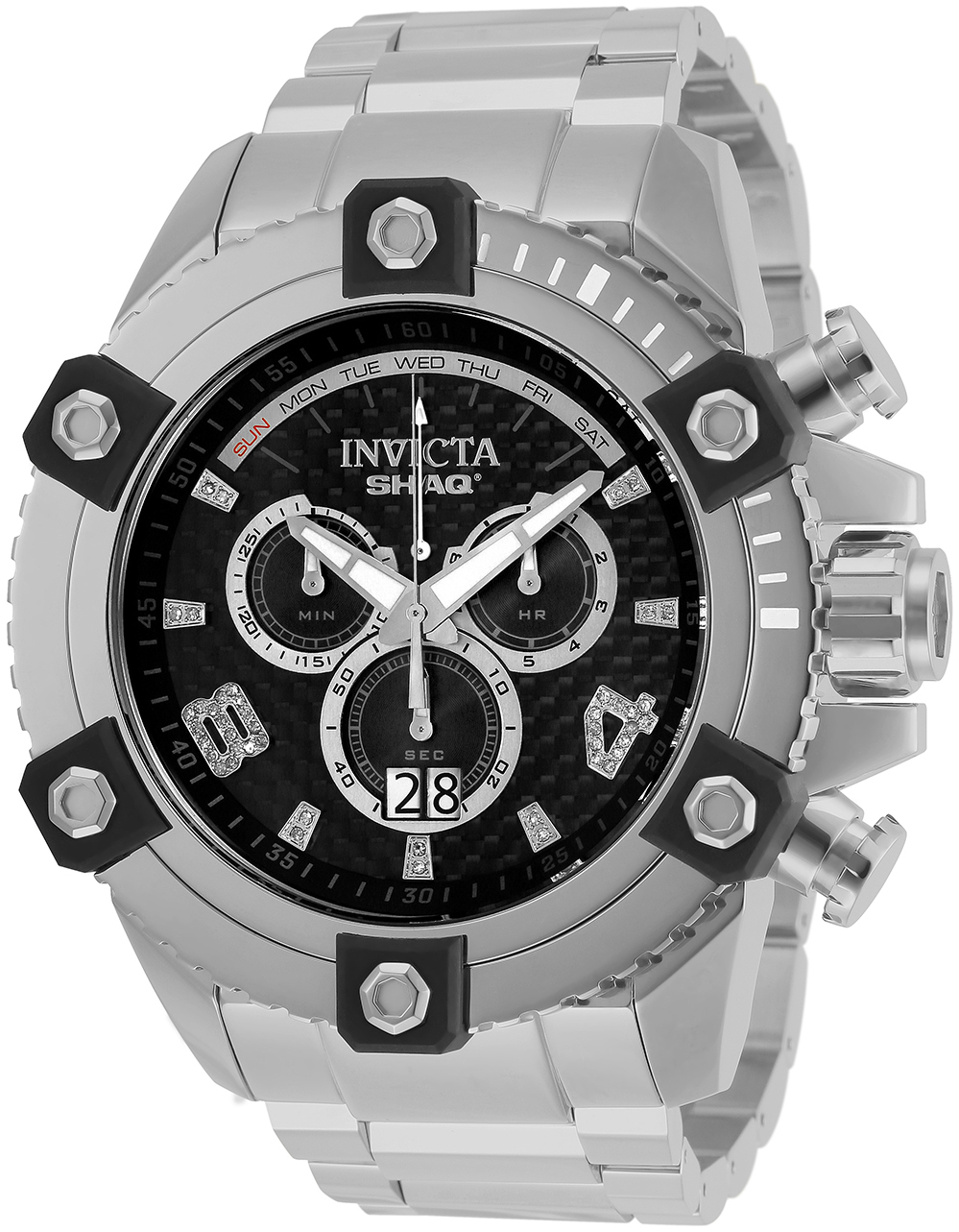 Invicta Miesten kello 33725 Shaq Musta/Teräs Ø60 mm