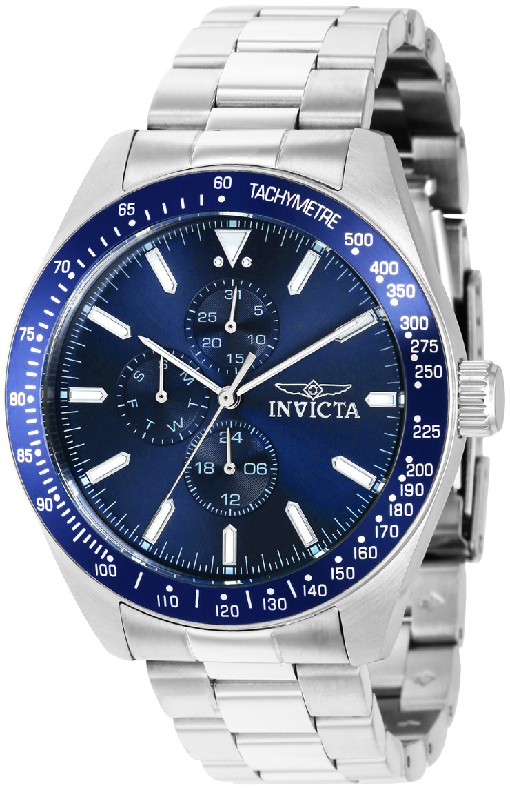 Invicta Miesten kello 38965 Aviator Sininen/Teräs Ø45 mm