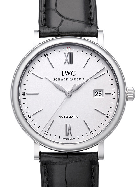 IWC Miesten kello IW356501 Portofino Hopea/Nahka Ø40 mm