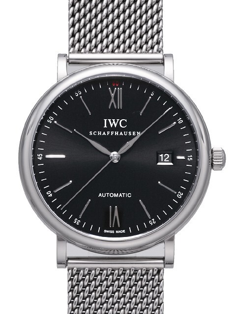 IWC Miesten kello IW356506 Portofino Musta/Teräs Ø40 mm