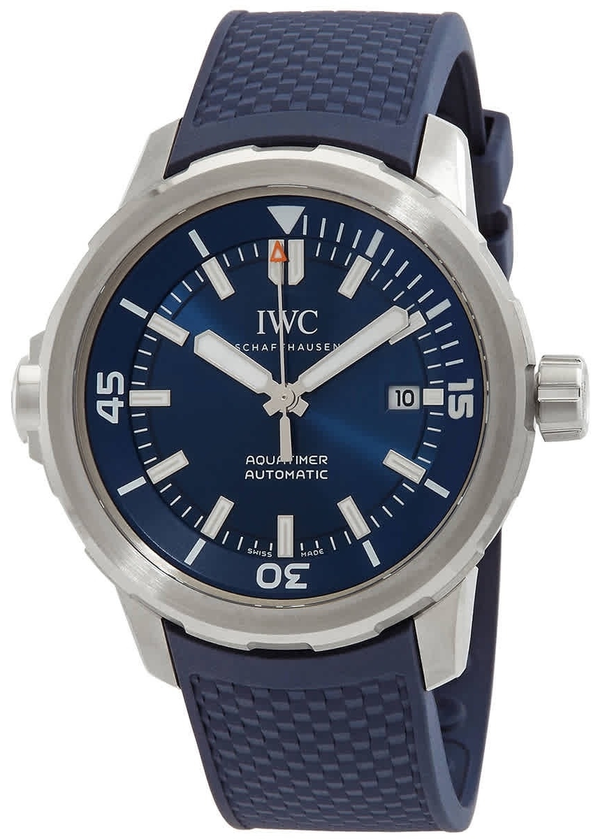 IWC Miesten kello IW328801 Aquatimer Sininen/Kumi Ø42 mm