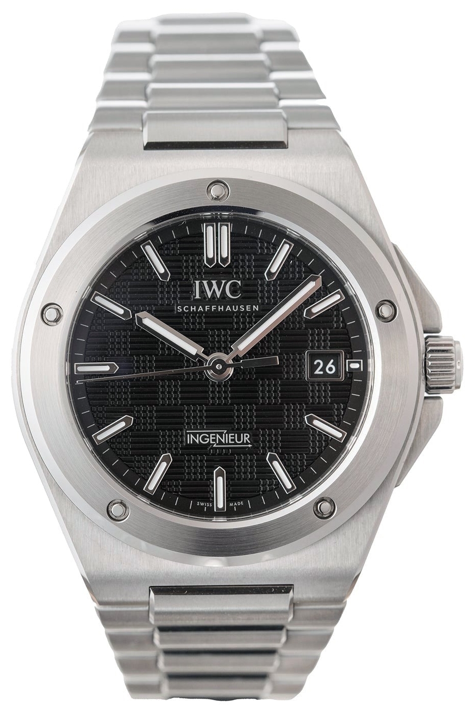 IWC Miesten kello IW328901 Ingenieur Automatic 40 Musta/Teräs Ø40 mm