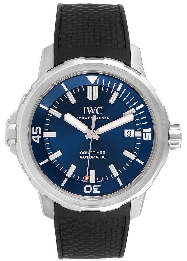 IWC Miesten kello IW329005 Aquatimer Sininen/Kumi Ø42 mm