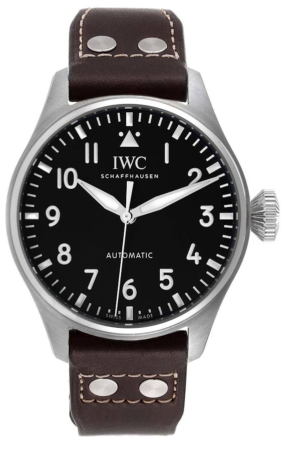 IWC Miesten kello IW329301 Big Pilot Musta/Nahka Ø43 mm