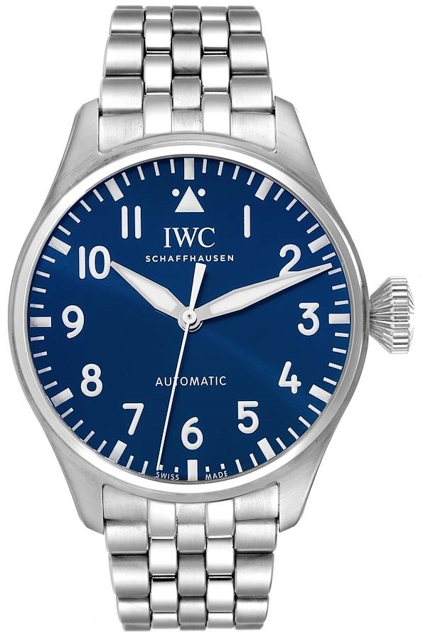 IWC Miesten kello IW329304 Big Pilot Sininen/Teräs Ø43 mm