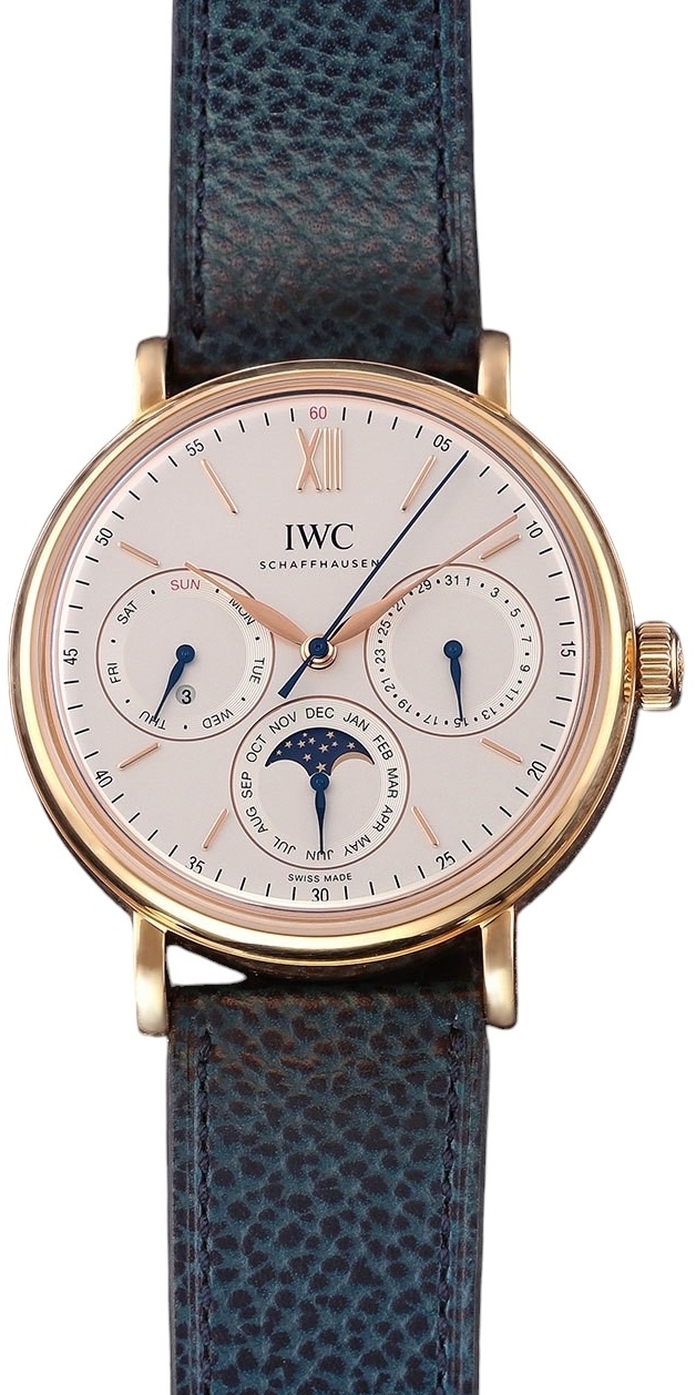 IWC Miesten kello IW344602 Portofino Valkoinen/Nahka Ø40 mm