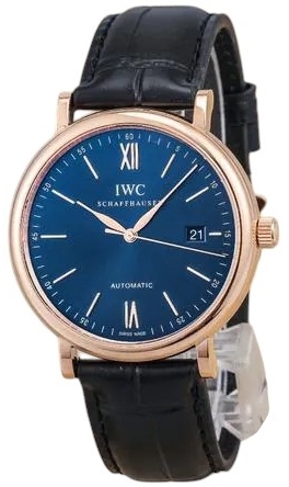 IWC Miesten kello IW356522 Portofino Sininen/Nahka Ø40 mm