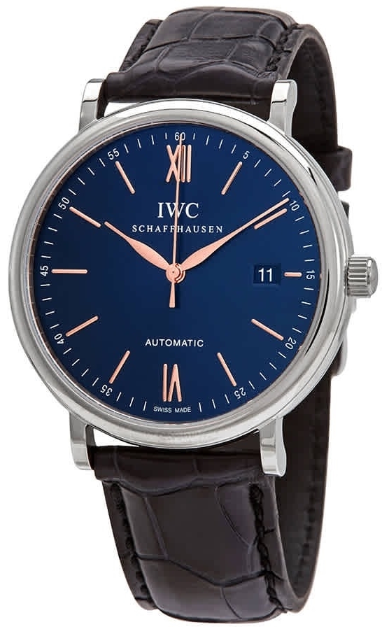 IWC Miesten kello IW356523 Portofino Sininen/Nahka Ø40 mm