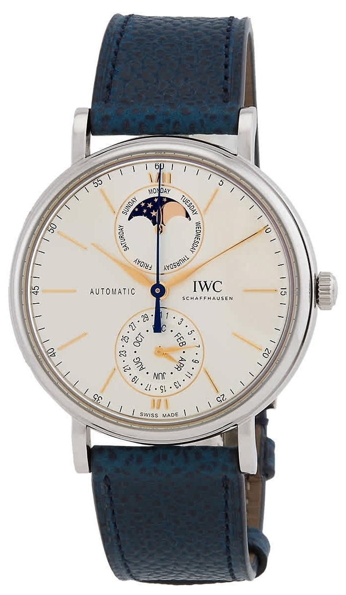 IWC Miesten kello IW359001 Portofino Valkoinen/Nahka Ø41 mm