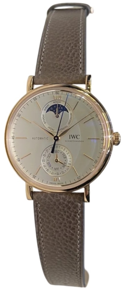 IWC Miesten kello IW359002 Portofino Valkoinen/Nahka Ø41 mm