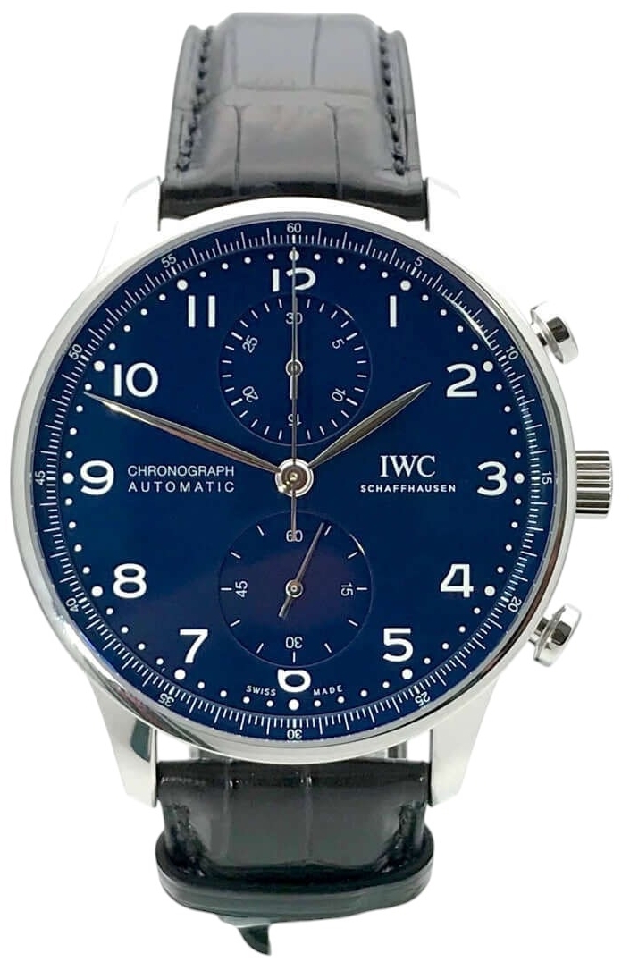 IWC Miesten kello IW371601 Portuguese Sininen/Nahka Ø41 mm