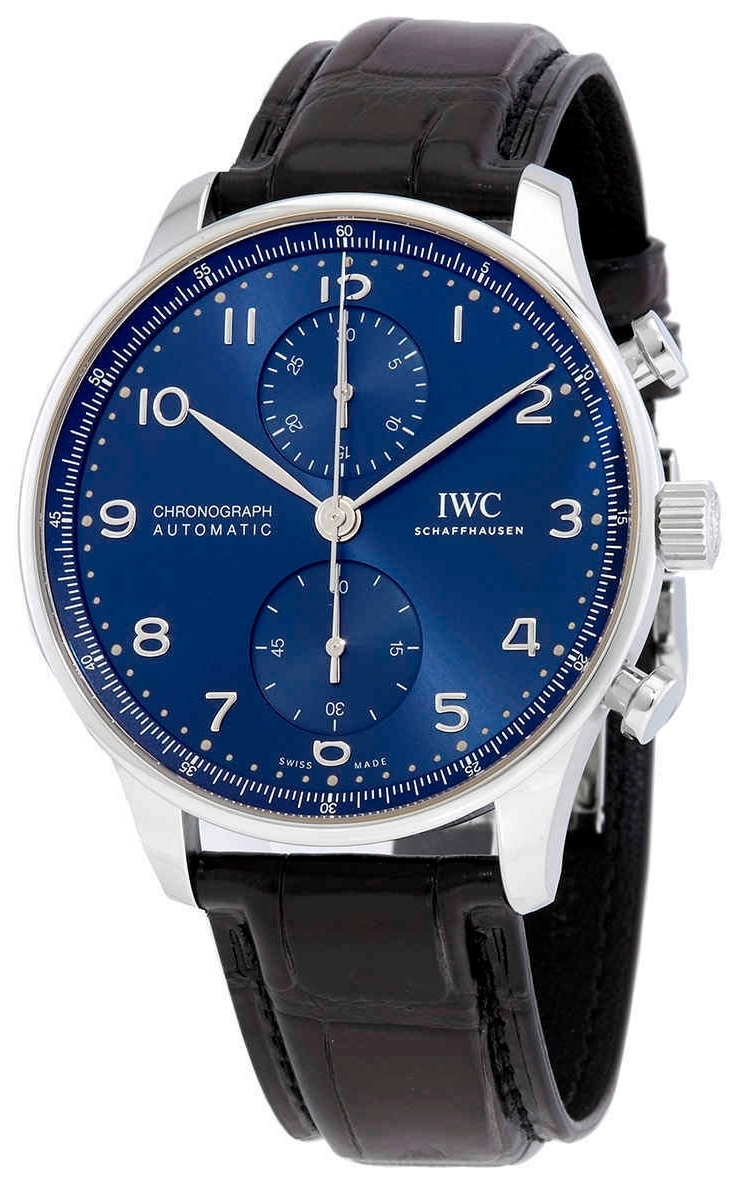 IWC Miesten kello IW371606 Portuguese Sininen/Nahka Ø41 mm