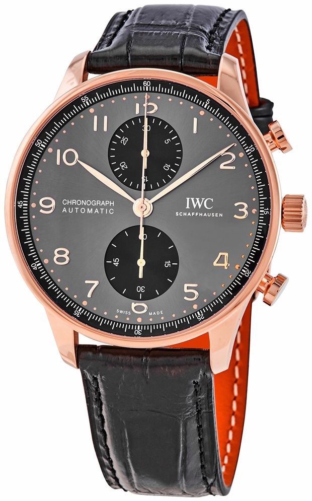 IWC Miesten kello IW371610 Portuguese Harmaa/Nahka Ø41 mm