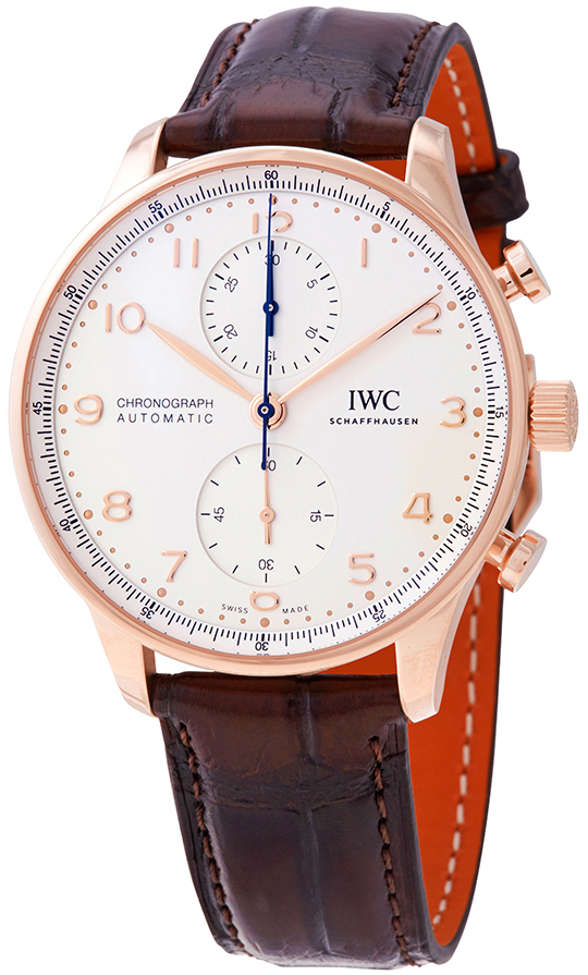 IWC Miesten kello IW371611 Portuguese Valkoinen/Nahka Ø41 mm