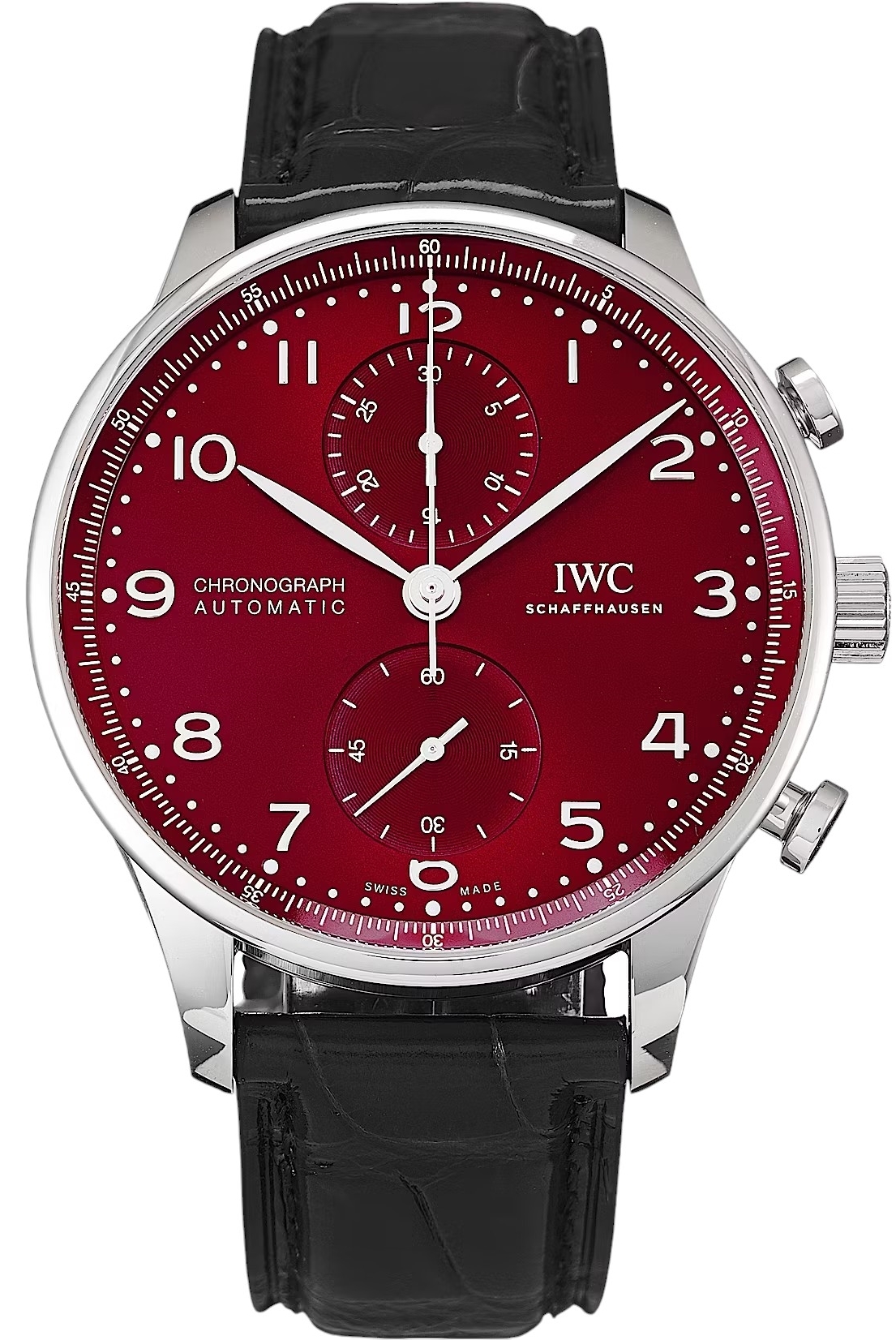 IWC Miesten kello IW371616 Portugieser Punainen/Nahka Ø41 mm