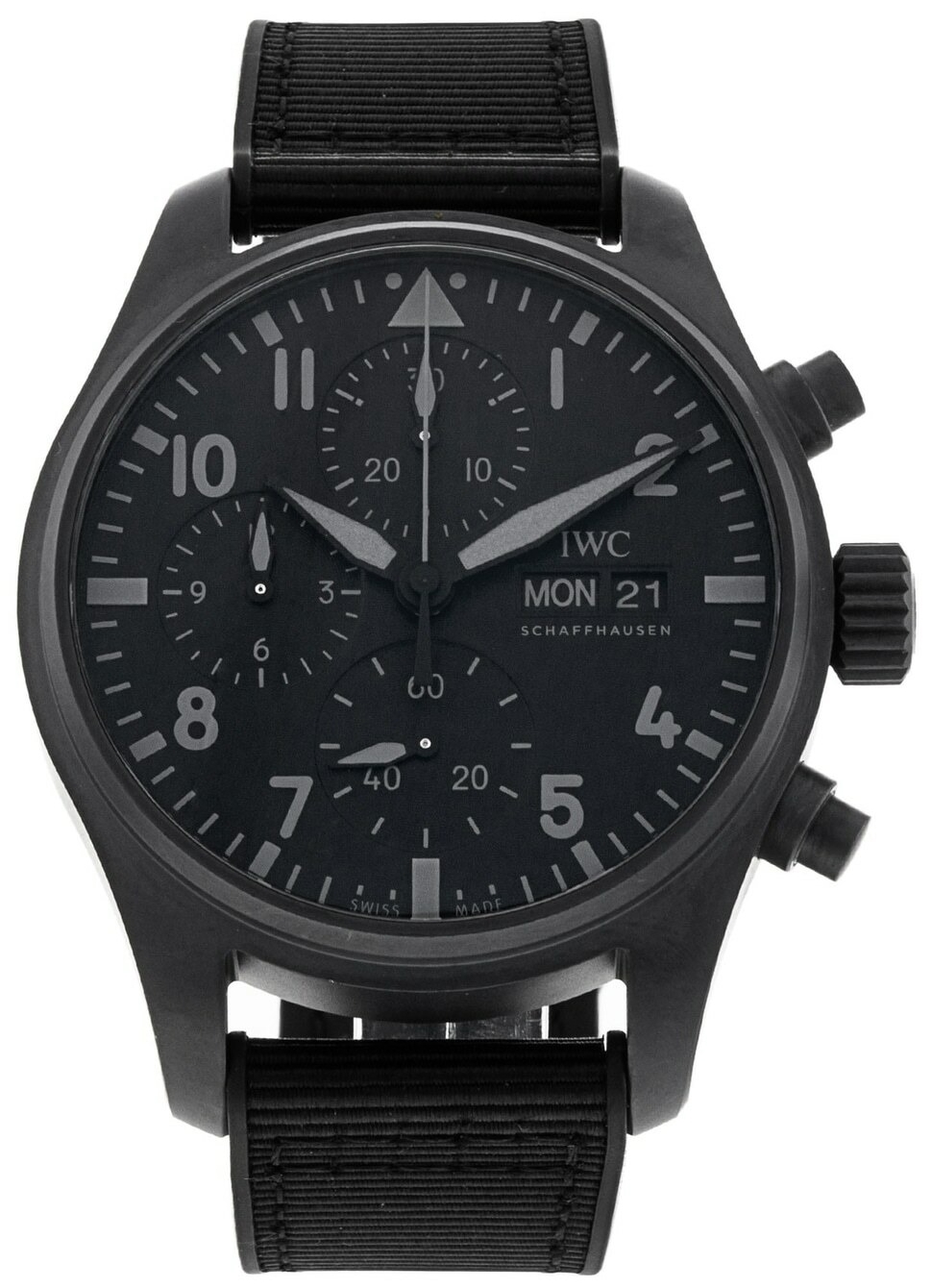 IWC Miesten kello IW388106 Pilots Musta/Kumi Ø41 mm