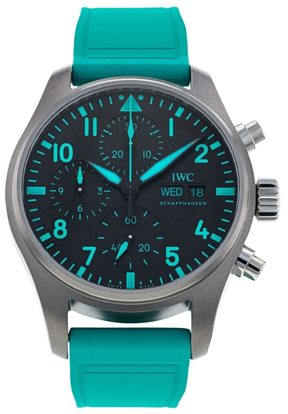 IWC Miesten kello IW388108 Pilots Musta/Kumi Ø41 mm