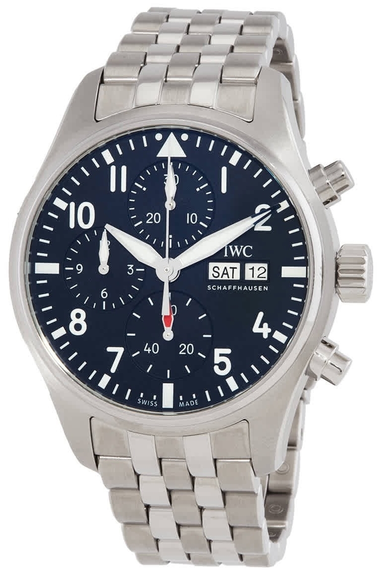 IWC Miesten kello IW388113 Pilots Musta/Teräs Ø41 mm