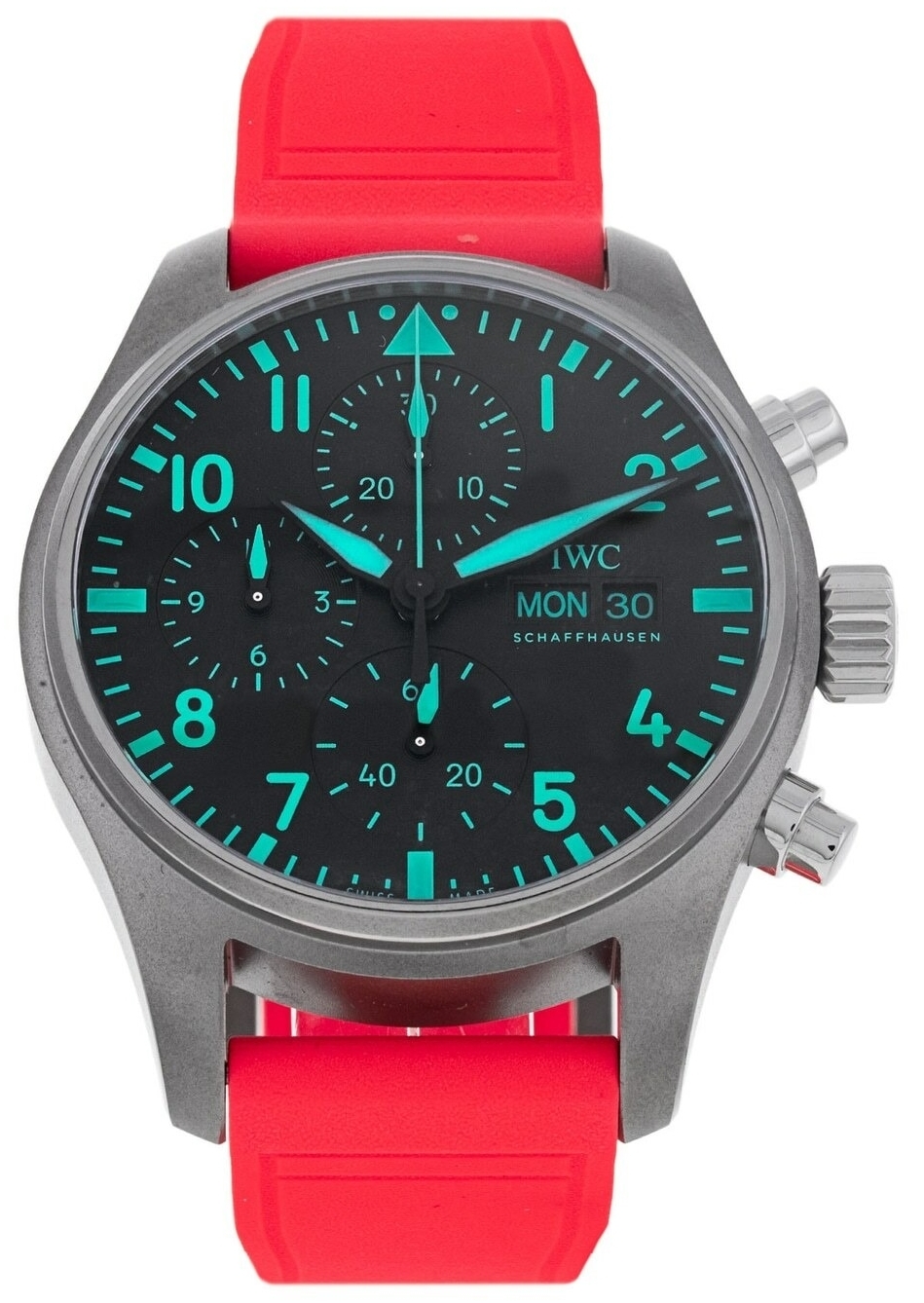 IWC Miesten kello IW388114 Pilots Musta/Kumi Ø41 mm