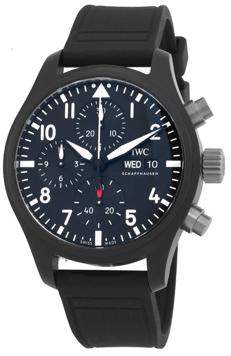 IWC Miesten kello IW389401 Pilots Musta/Kumi Ø41.9 mm