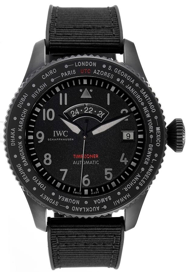 IWC Miesten kello IW395505 Pilots Harmaa/Kumi Ø46 mm