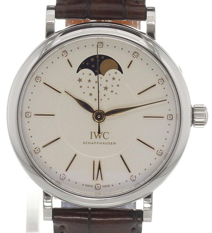 IWC Naisten kello IW459011 Portofino Hopea/Nahka Ø37 mm