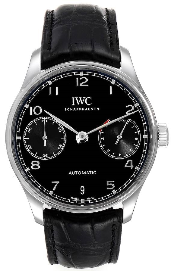 IWC Miesten kello IW500703 Portuguese Musta/Nahka Ø42.3 mm