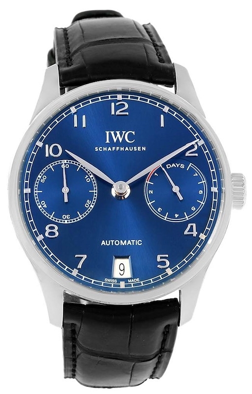 IWC Miesten kello IW500710 Portuguese Sininen/Nahka Ø42.3 mm