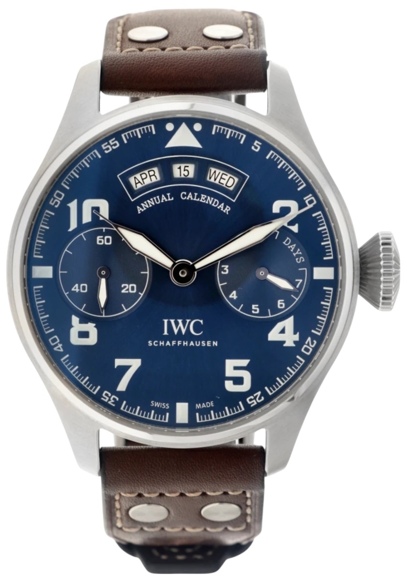 IWC Miesten kello IW502710 Big Pilot Sininen/Nahka Ø46.2 mm