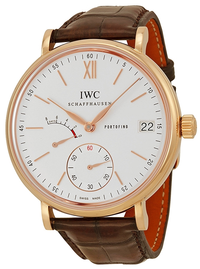 IWC Miesten kello IW510107 Portofino Hopea/Nahka Ø45 mm