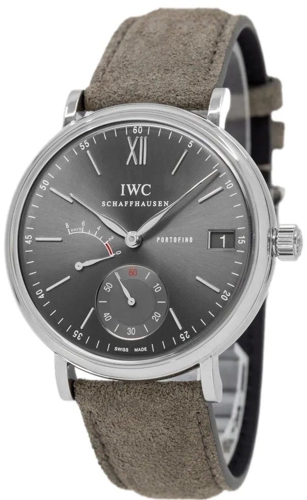 IWC Miesten kello IW510115 Portofino Harmaa/Nahka Ø45 mm