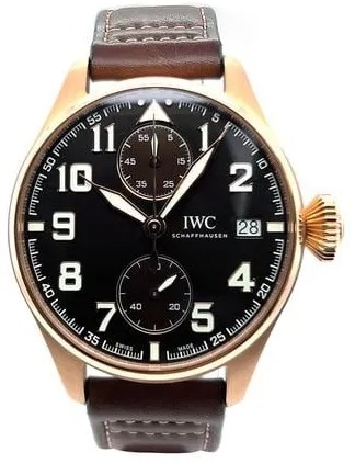 IWC Miesten kello IW515204 Big Pilot Ruskea/Nahka Ø46 mm