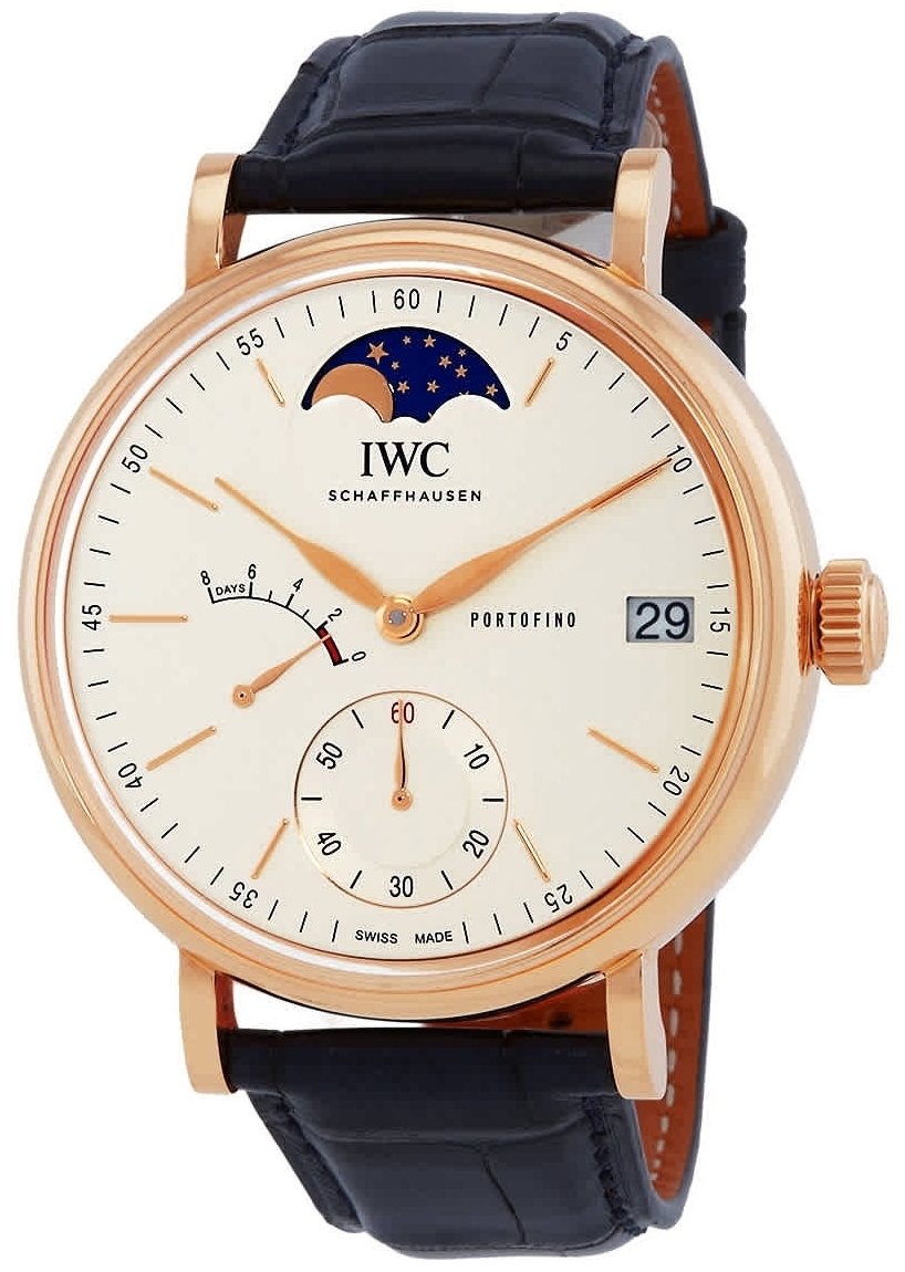 IWC Miesten kello IW516409 Portofino Valkoinen/Nahka Ø45 mm