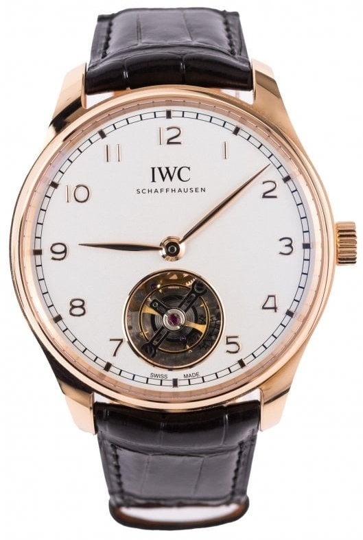 IWC Miesten kello IW545801 Portugieser Valkoinen/Nahka Ø42.4 mm