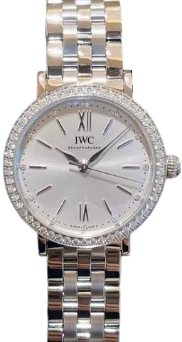 IWC Naisten kello IW657601 Portofino Hopea/Teräs Ø34 mm