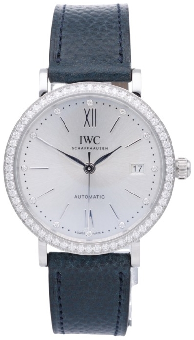 IWC Naisten kello IW658601 Portofino Hopea/Nahka Ø37 mm