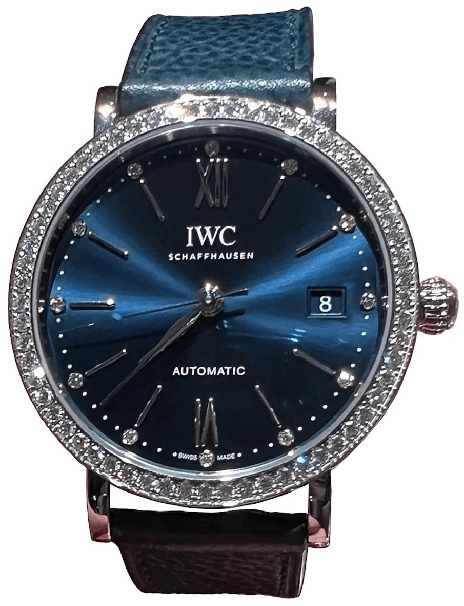 IWC Naisten kello IW658602 Portofino Sininen/Nahka Ø37 mm