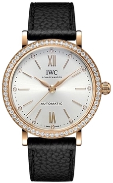 IWC Naisten kello IW658603 Portofino Hopea/Nahka Ø37 mm